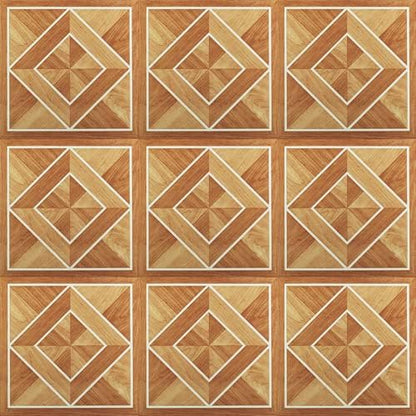 Tivoli Peel & Stick Vinyl Floor Tiles, 45-Pack, 12 x 12 in, White - color: WhtBrdr Inld Prqt