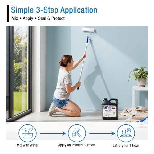 Rain Guard Water Sealers SP-9001 Paint Sealer Concentrate Makes 1 Gallon - Clear Semi-Satin Finish - Water Repellent Protection for All Painted Surfaces - Water-Based Silane/Siloxane Acrylic - size: 32 fl oz (Makes 1 Gallon)