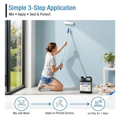 Rain Guard Water Sealers SP-9001 Paint Sealer Concentrate Makes 1 Gallon - Clear Semi-Satin Finish - Water Repellent Protection for All Painted Surfaces - Water-Based Silane/Siloxane Acrylic - size: 32 fl oz (Makes 1 Gallon)