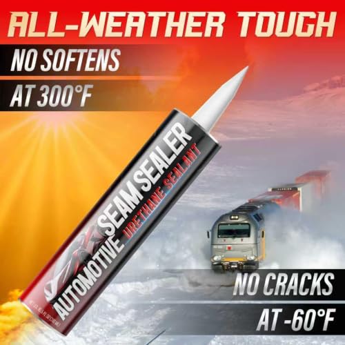 2-Pack Seam Sealer Automotive Black, Paintable Waterproof Auto Body Sealant - size: 2 pack
