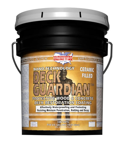 DECK GUARDIAN Elastomeric Deck Paint and Coating - Sombrero Tan - 5 Gallon - color: Sombrero Tan, size: 640 Fl Oz (Pack of 1)