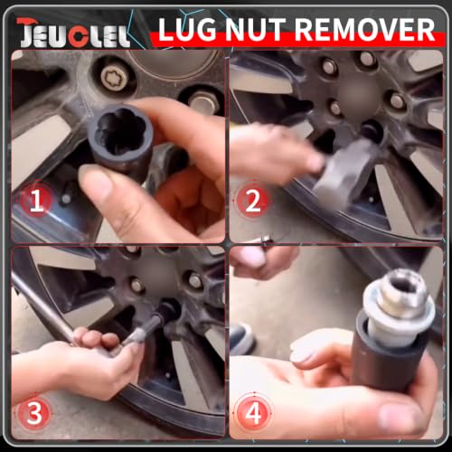 10PCS Twist Lug Nut Socket Set, 3/8" Drive Bolt Nut Extractor Tool - color: 10 Pcs Lug Nut Extractor 3/8 Inch Drive