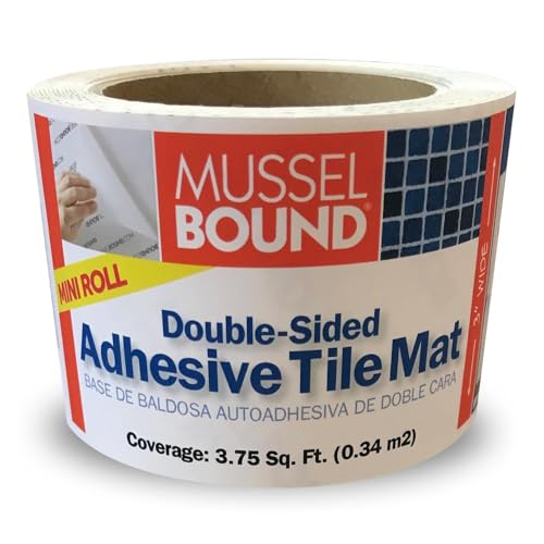 MusselBound® Adhesive Tile Mat - MINI ROLL - Easy Installation for Small and Tight Spaces. The Clean, Easy, No-Stress Way to Install Real Wall Tile