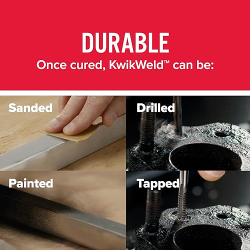 J-B Weld KwikWeld, 6 Minute Set Epoxy, Steel Reinforced Epoxy, High Strength - 2 Pack, Dark Grey (8276-2) - size: 2 oz - 2 Pack