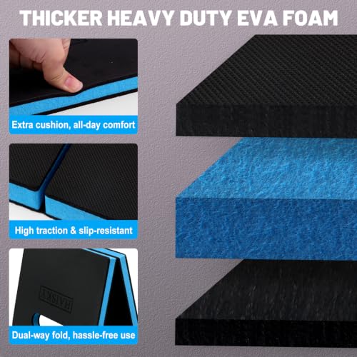 Foldable Extra Thick Kneeling pad, 1 Pack, Blue,20.4x11.8 in - color: Blue & Black
