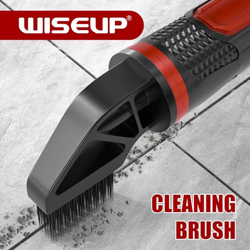 WISEUP Caulking Tool，6 in 1 Caulk Remover Tool with Grout Scraper，Brush
