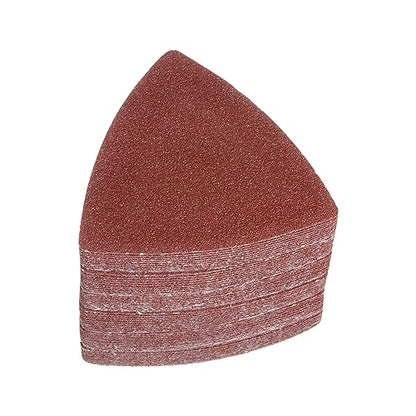 HARFINGTON 60pcs Triangular Hook & Loop Sandpapers 80 Grits 3-1/8" Aluminum Oxide Sanding Pads Random Orbital Mouse Detail Sander Papers Oscillating Multi Tool Sheets - size: 80 Grits