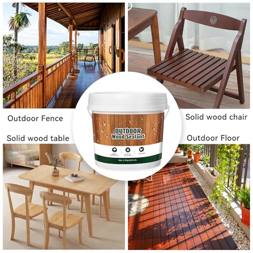 Penetrating Wood Stain and Sealer in One - 1 Gallon & Dark Walnut - color: Dark Walnut, size: 1 Gallon