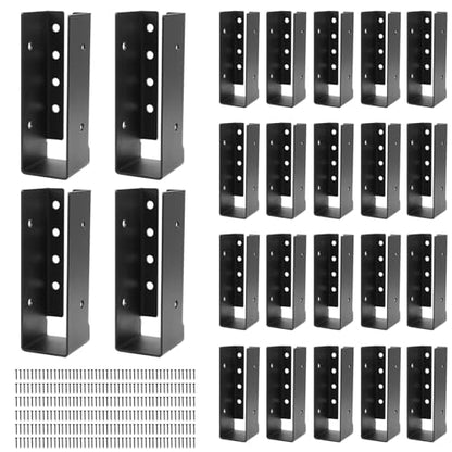 2x6 Joist Hanger 24PCS,Outdoor Trim Concealed-Flange Joist Bracket - size: 24pcs, style: 2''x6''
