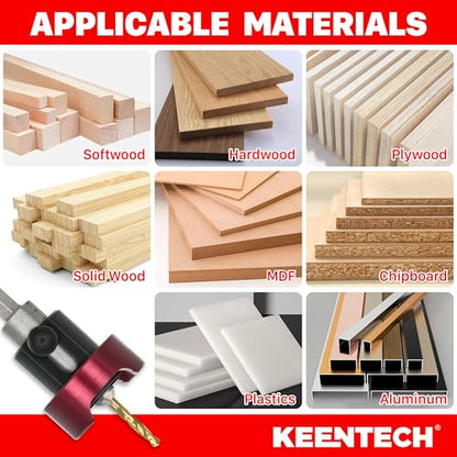 KEENTECH 3/8" x 3/32" Carbide Tipped Countersink Drill Bit with Depth Stop - size: 3/8" * 3/32"