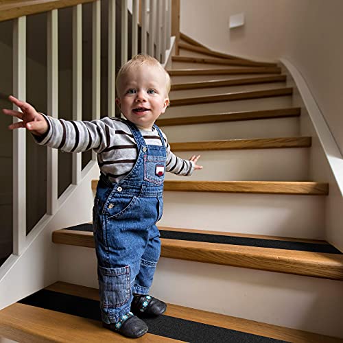 Grip Tape - Heavy Duty Anti Slip Tape 80 Grit Non Slip for Stairs Outdoor/Indoor, Waterproof High Traction Stairs Non Skid Treads, Durable Triple Layer Adhesive - Black (1 Inch x 20 Feet) - size: 1 Inch x 20 Feet