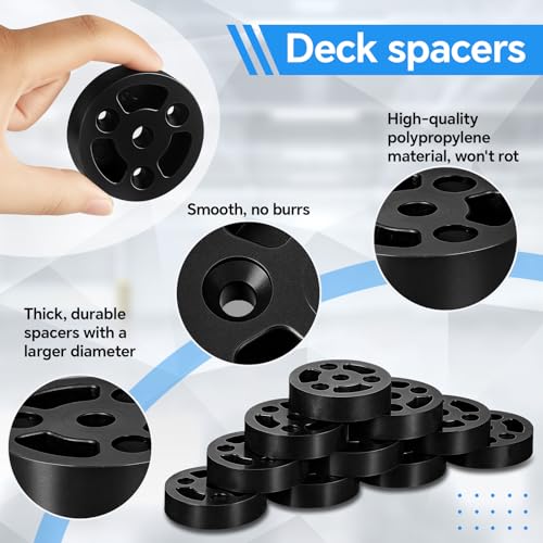 20 Pcs,2" X 1/2" Deck Board Ledger Spacers Bulk Building Drainage Tool - size: 2" X 1/2"