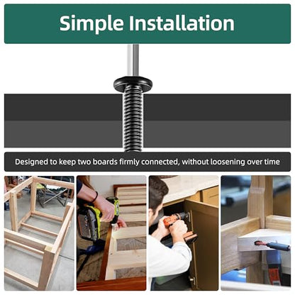 20Pcs M6-1.0 x 35mm Flat Head Socket Cap Screws Bolts 304 Stainless Steel Black Zinc Plated Furniture Bolts, Fully Threaded M6 Bolt with Hex Spanner - size: M6 x 35mm
