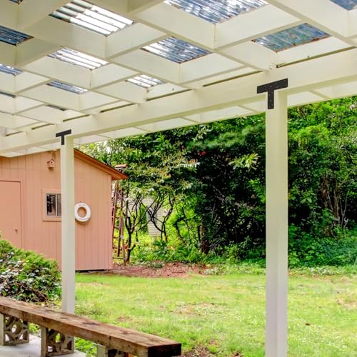 4 Pcs 13"x 13" T Post Bracket for Pergola - style: T Shape(13"x13"x3")