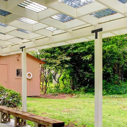 4 Pcs 13"x 13" T Post Bracket for Pergola - style: T Shape(13"x13"x3")