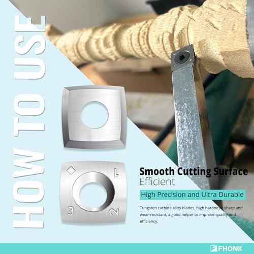 15mm Arc-edge Square Carbide Inserts Cutters, for Woodturning Replacement Cutter Knives, Fits Spiral, Helical Planer Cutter, Wood Lathe Turning Tool, 10-Pack (15x15x2.5-30° R50) - size: 15x15x2.5-30° R50