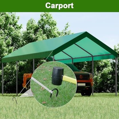 AAGUT J Hook Rebar Stakes 16 Inch, Premium Anti-Rust Tent Stakes for Canopy - color: Black J-16 Inch-Φ5/16", size: 8pcs