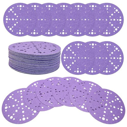 6 Inch 49 Hole Sanding Discs Hook and Loop, 40 Grit, 30 Pack - style: 40 Grit