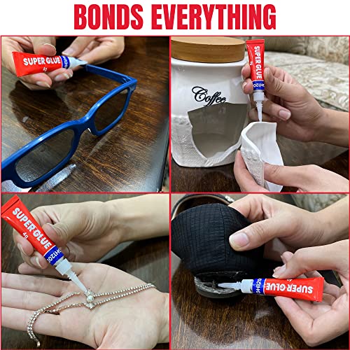 4 Gram x 8 Strong Super Glue All Purpose with Anticlog Cap. Super Fast & Strong Adhesive superglue, Cyanoacrylate Glue for Hard Plastics, DIY Crafts and Many More - style: 4Gx8