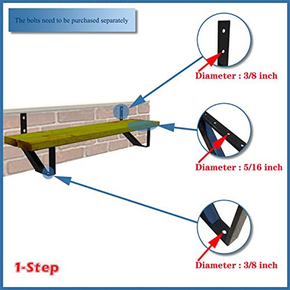MTB Black Steel Stair Riser with 1/2/3/4/5/6/7 Steps - style: 1 Step 2Pack
