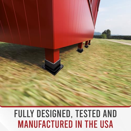 USA-Made 4x4 Post Base Bracket Anchor - Never Rust or Stain - Durable Plastic Deck Skirt Flange Cover for Wood Posts - Strong Handrail Base and Support (1 Pack)