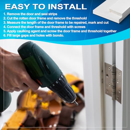 CroBlissful Exterior Door Frame Repair Kit, 12'' L X 4-9/16‘’ W X 1-1/4 T - size: 12 Inch L X 4-9/16‘’ W X 1-1/4 T