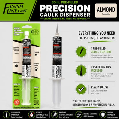 30mL Pre-Filled Precision Caulk Applicator Almond 1-Pack - color: Almond