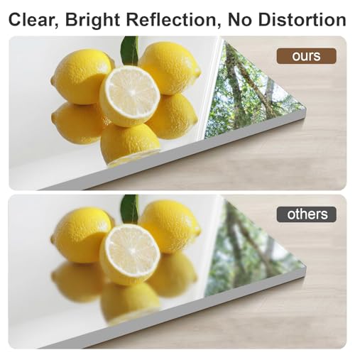 brisafe Ceiling Mirror, 47″ x 47″ x 0.78″ Nano Reflective Strip Mirror - size: 47" x 47"