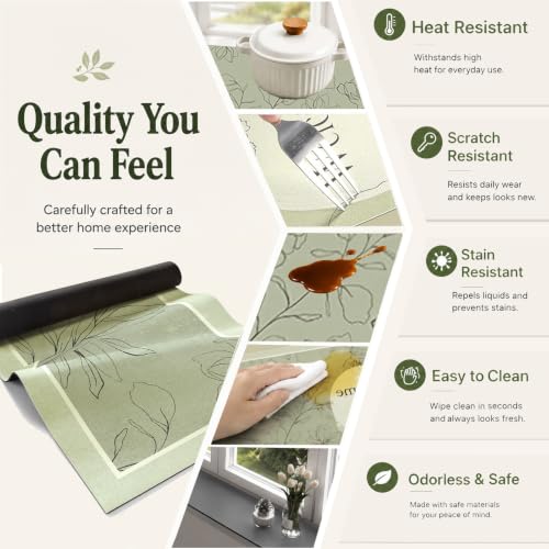 Window Sill Mat,Narrow Adjustable Pad(Tender Bud Green, 6 * 78.8in) - color: Tender Bud Green, size: 6" x 6'7" (Rectangular)