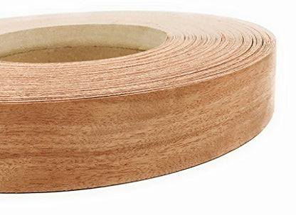 Edge Supply Mahogany 1-1/2 in x 25 ft Roll – Pre-Glued Iron-On Wood Veneer Tape – Wood Veneer Edge Banding Tape with Hot Melt Adhesive, Smooth Sanded Finish Ideal for Furniture & DIY, Made in USA - color: Mahogany, size: 1-1/2 in x 25 ft