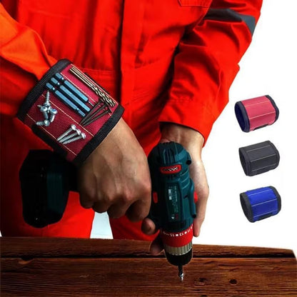 Magnetic Wristband for Tools - Magnet Tool Holder for Screws, Nails, Drill Bits, Handyman, Dad, Husband, Grandpa, Birthday Gifts, Cool Gadgets, Tool Belt for Men, Adjustable Wristband for DIY