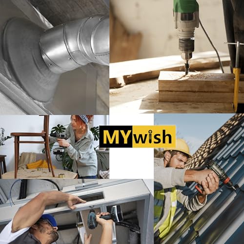 Mywish 100Pcs #10 × 3" Phillips Truss Head Wood Screws, Black Wood Screws 3 Inch, Quick Metal Self Tapping, Zinc Plated Steel Truss Head - color: Black, size: #10×3"