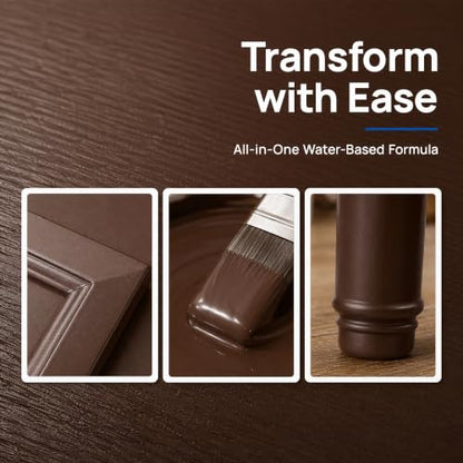 Wood Furniture Paint, Chocolate Brown, 32 fl oz - color: Chocolate Brown, size: 32 Fl Oz (Pack of 1)