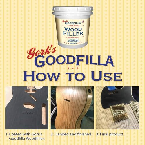 Goodfilla Ash, 1 Gallon (13.5lbs), Wood and Grain Filler, Stainable, Tintable, Sandable, Sandable, Zero Waste, Non-Toxic, USA Made - color: Ash, size: Gallon
