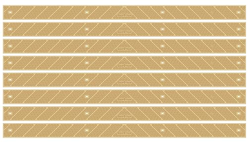GripStrips Anti-Slip Treads - 8 Pack, Beige - Barefoot & Pet Friendly Outdoor Non-Slip Tread Strips - Waterproof Safety Traction Strips for Stairs, Ramps, Wood, Concrete, Composite - color: Beige, size: 8 Pack