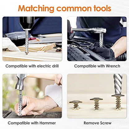 5Pcs Screw Bolt Extractor Set & Easy Out Screw Extractor Kit - size: 5PCS