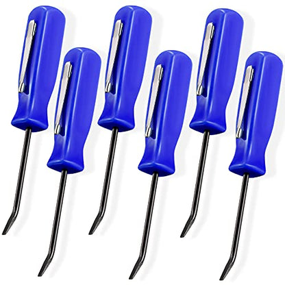 Zhehao 6 Pcs Mini Pocket Pry Bar with Clip, 4.5 Inch for Mechanics, Blue - color: Blue