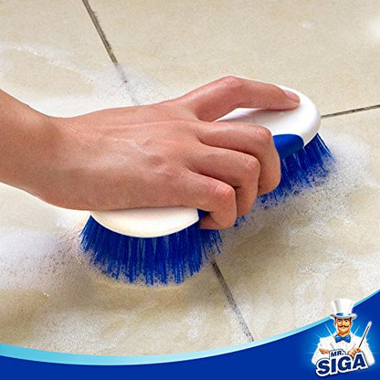 MR.SIGA Multi Purpose Heavy Duty Scrub Brush - Pack of 2 - color: White & Blue