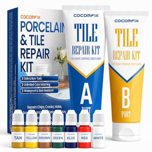 Tile Repair Kit, Ceramic & Porcelain Tile Chips & Cracks Repair-Color Match