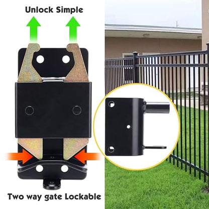 Heavy Duty Farm Gate Latch 2 Way Gate Latch Perfect for Farms, Pastures, and Ranches
