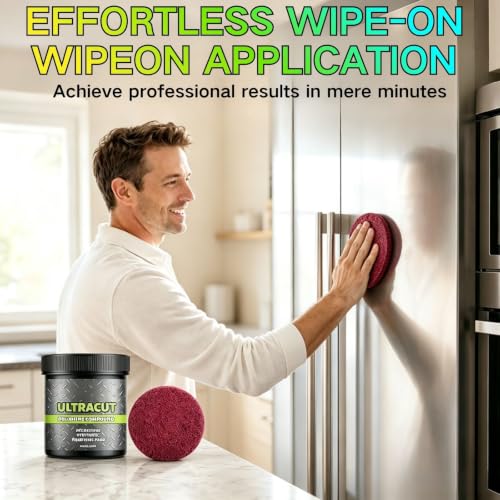 2PCS Surface Restoration Polish With Pad,Multi-Surface Scratch Remover,for Leather Wood Marble Countertop Refrigerators & Cookware Ovens Sinks
