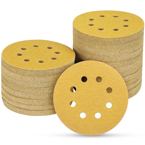 100PCS 5 Inch Sanding Discs 100 Grit Random Orbit Sander Sandpaper - style: Advanced Aluminum Oxide