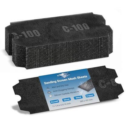 20Pcs 4-3/16"x11-1/4 Drywall Sanding Screen, 100 Grit Mesh Sandpaper - style: 100 Grit 20 PCS