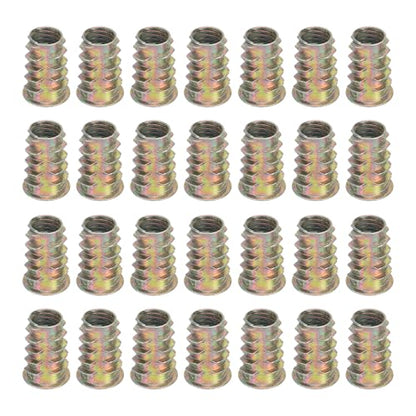 MECCANIXITY 28 Pcs Threaded Inserts for Wood, Zinc Alloy M10 Thread Inserts Nuts Hex Socket Drive Screw 22.5mm Length for Furniture, Cabinet, Tables and Chairs - size: M10x22.5mm