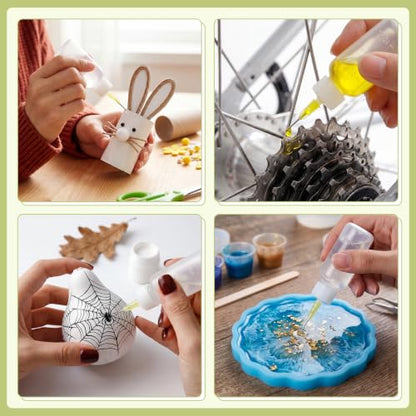 50 Pcs 30ml Needle Tip Squeeze Bottle Small Precision Tip Applicator Bottle Plastic Needle Bottles for Dispensing Oils Glue Painting Quilling Tool Sewing Craft