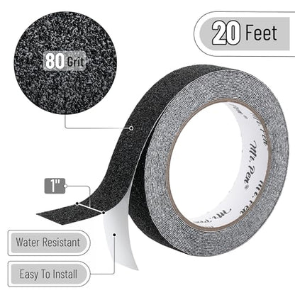 Mr. Pen Anti Slip Tape, 1 Inch x 20 Feet, Black, Non Skid Tape for Stairs - size: 1 Inch, 20 Feet