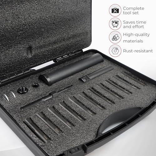 18pcs 95400 in-Line Dowel Pin Puller Master Set Includes Both SAE and Metric Collets Dowel Pin Puller Tool Avoid Hand Injuries and Save time