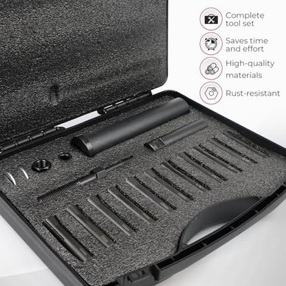 18pcs 95400 in-Line Dowel Pin Puller Master Set Includes Both SAE and Metric Collets Dowel Pin Puller Tool Avoid Hand Injuries and Save time