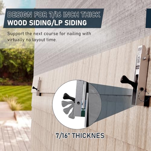 Siding Installation Tools, Siding Mounting Kit for Use with 7/16-Inch Wood/LP Sidings, Lap Sidings Gauge with Adjustable Reveals, Aluminum Body, 2 Packs - size: 7/16-Inch Thickness, style: Aluminum Body