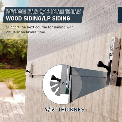 Siding Installation Tools, Siding Mounting Kit for Use with 7/16-Inch Wood/LP Sidings, Lap Sidings Gauge with Adjustable Reveals, Aluminum Body, 2 Packs - size: 7/16-Inch Thickness, style: Aluminum Body